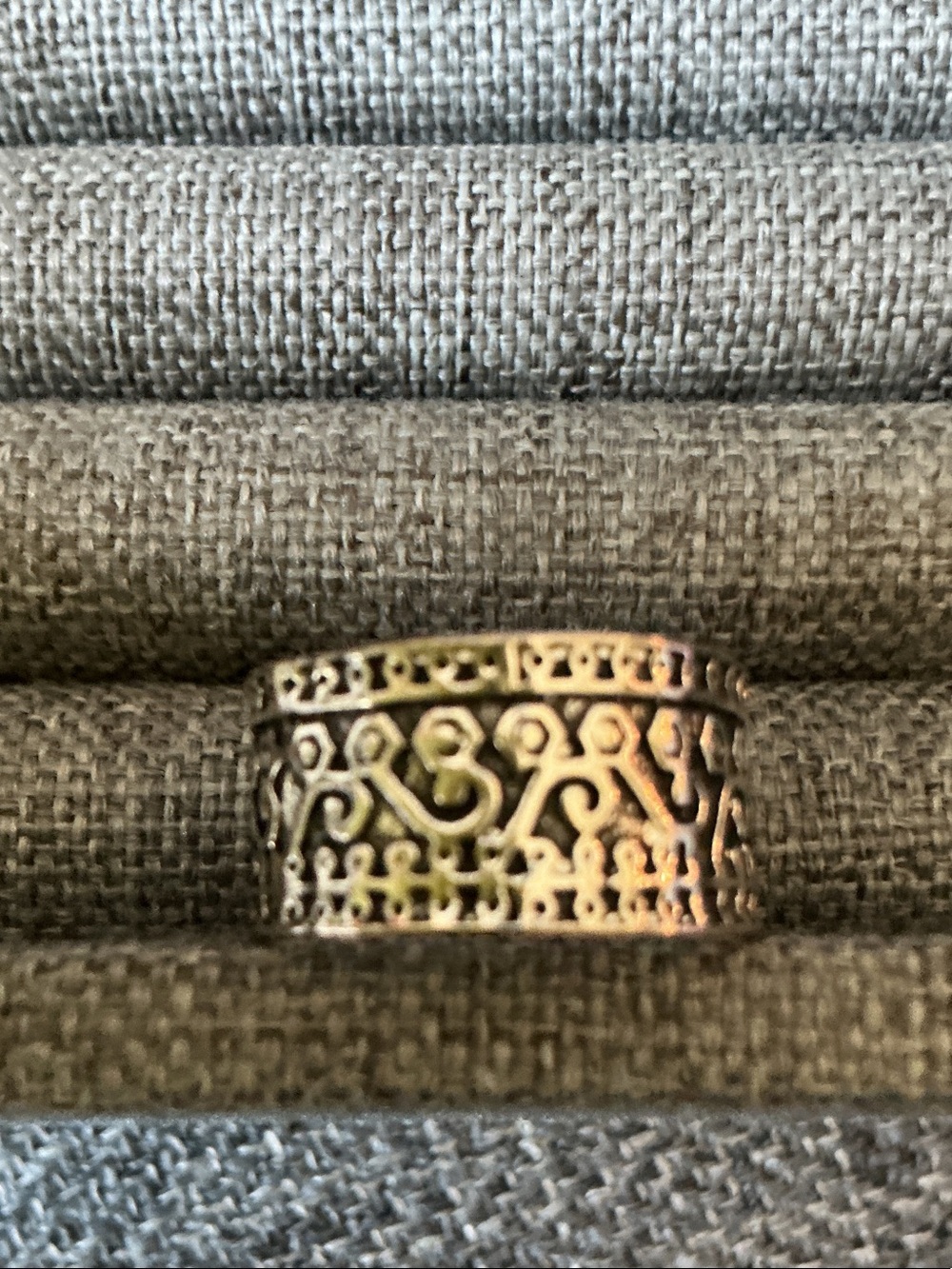 Intricate Filigree Wide Band Ring